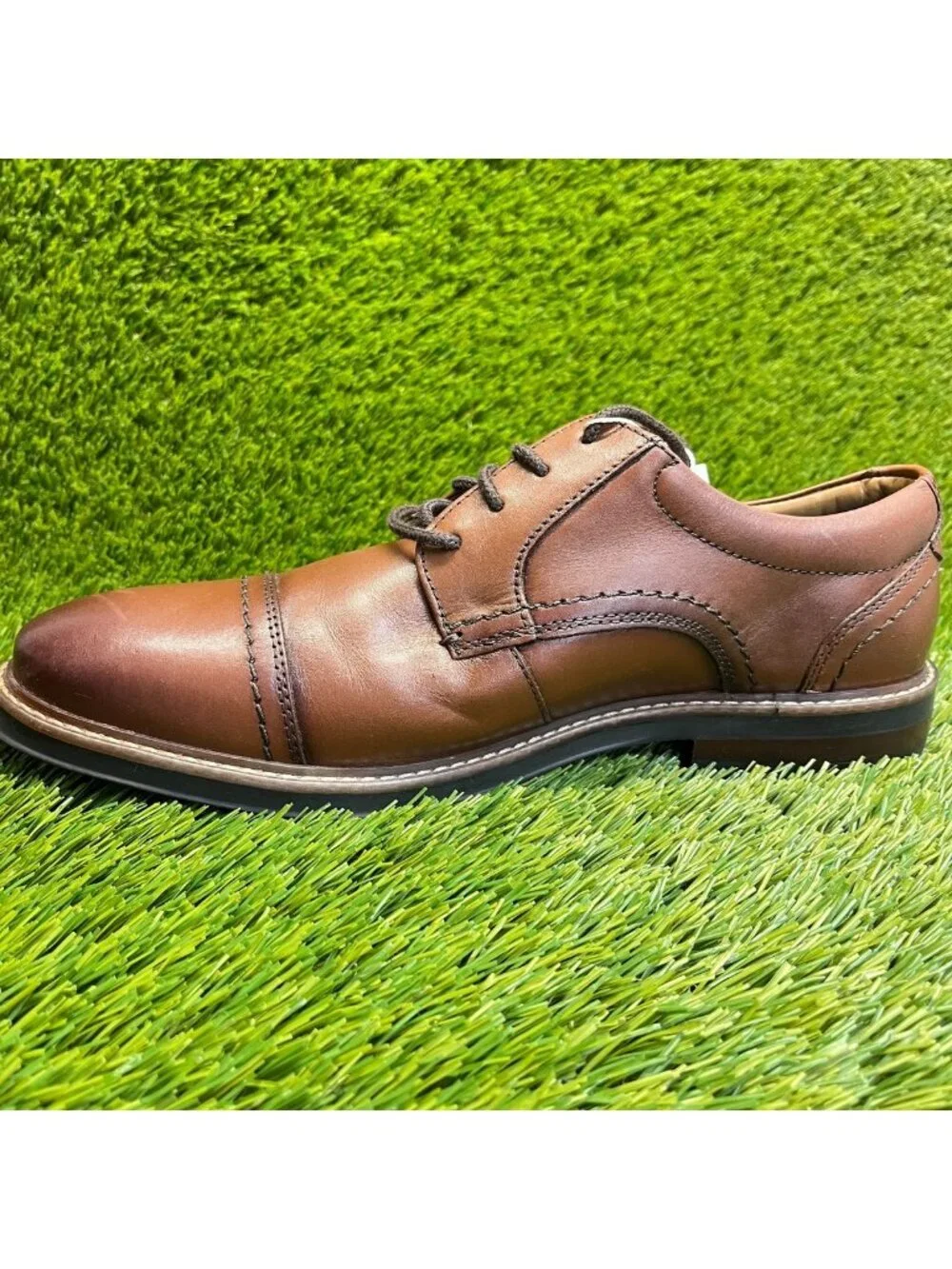 Nunn Bush Westfield Mens Size 8 Brown Casual Classic Cap Toe Oxford Dress Shoes